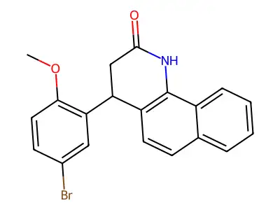 4-(5-bromo-2-methoxyphenyl)-3,4-dihydrobenzo[h]quinolin-2(1H)-one structure