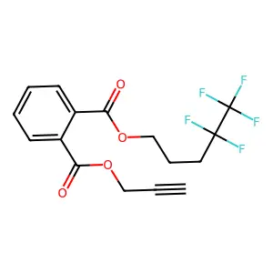 1-O-(4,4,5,5,5-pentafluoropentyl) 2-O-prop-2-ynyl benzene-1,2-dicarboxylate structure