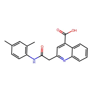 2-[2-(2,4-Dimethylanilino)-2-oxoethyl]-4-quinolinecarboxylic acid structure