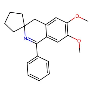 6',7'-dimethoxy-1'-phenyl-4'H-spiro[cyclopentane-1,3'-isoquinoline] structure
