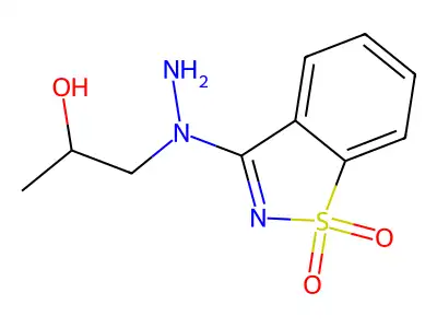 1-[1-(1,1-Dioxido-1,2-benzothiazol-3-yl)hydrazinyl]propan-2-ol structure