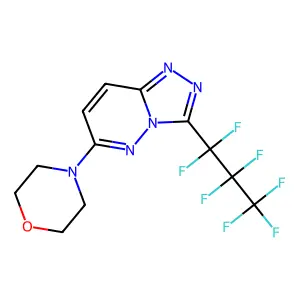 3-(Heptafluoropropyl)-6-(morpholin-4-yl)[1,2,4]triazolo[4,3-b]pyridazine structure