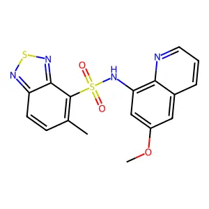 N-(6-Methoxy-8-quinolinyl)-5-methyl-2,1,3-benzothiadiazole-4-sulfonamide structure