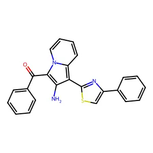 [2-Amino-1-(4-phenyl-1,3-thiazol-2-yl)indolizin-3-yl]-phenylmethanone structure