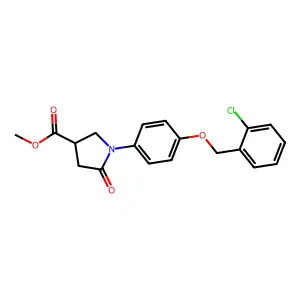 Methyl 1-[4-[(2-chlorophenyl)methoxy]phenyl]-5-oxopyrrolidine-3-carboxylate structure