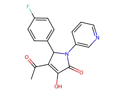 3-acetyl-2-(4-fluorophenyl)-4-hydroxy-1-pyridin-3-yl-2H-pyrrol-5-one structure