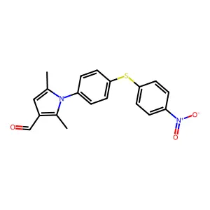 2,5-dimethyl-1-{4-[(4-nitrophenyl)sulfanyl]phenyl}-1H-pyrrole-3-carbaldehyde structure