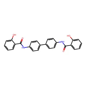 2-hydroxy-N-[4-[4-[(2-hydroxybenzoyl)amino]phenyl]phenyl]benzamide structure