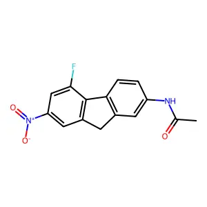 N-(5-fluoro-7-nitro-9H-fluoren-2-yl)acetamide structure