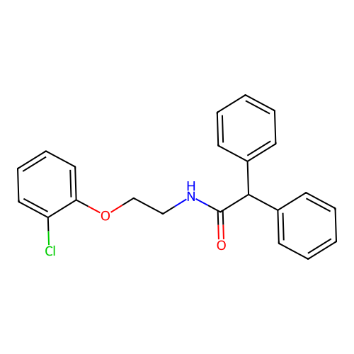 N-[2-(2-chlorophenoxy)ethyl]-2,2-diphenylacetamide structure