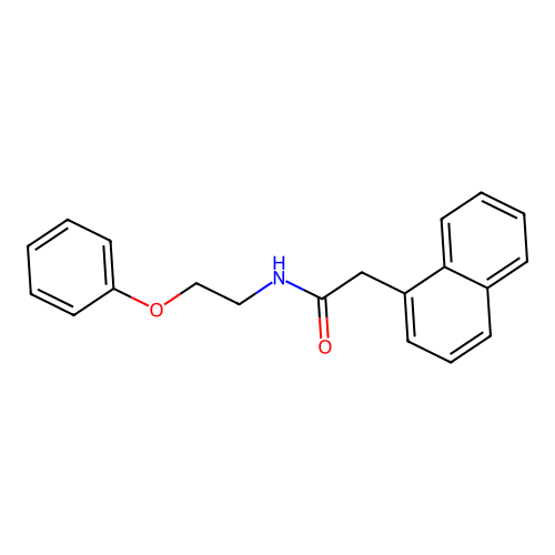 2-(naphthalen-1-yl)-N-(2-phenoxyethyl)acetamide structure
