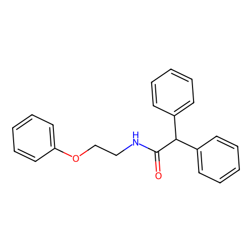 N-(2-phenoxyethyl)-2,2-diphenylacetamide structure