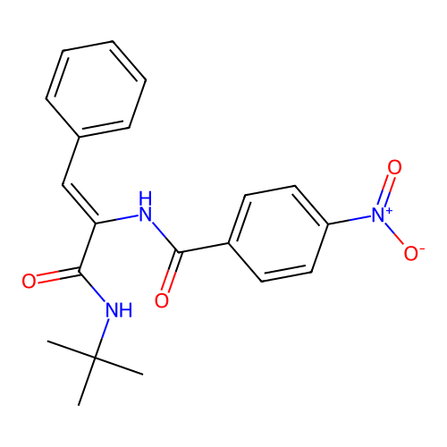 (2Z)-N-(tert-butyl)-2-[(4-nitrophenyl)carbonylamino]-3-phenylprop-2-enamide structure