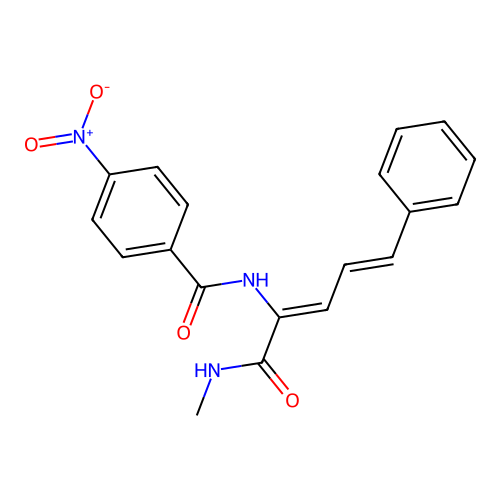 N-[(2Z,4E)-1-(methylamino)-1-oxo-5-phenylpenta-2,4-dien-2-yl]-4-nitrobenzamide structure