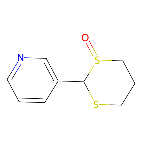 3-(1-Oxido-1,3-dithian-2-yl)pyridine structure