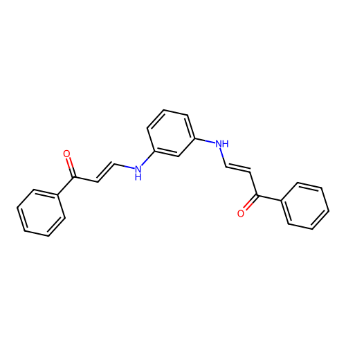 (2E,2'E)-3,3'-(1,3-phenylenebis(azanediyl))bis(1-phenylprop-2-en-1-one) structure