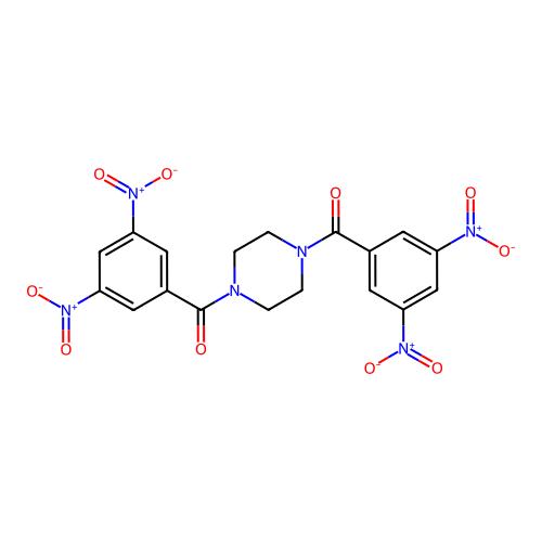 1,4-Bis(3,5-dinitrobenzoyl)piperazine structure