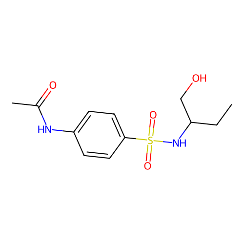 N-{4-[(1-hydroxybutan-2-yl)sulfamoyl]phenyl}acetamide structure