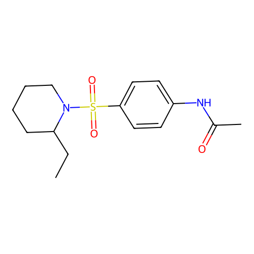 N-{4-[(2-ethylpiperidin-1-yl)sulfonyl]phenyl}acetamide structure