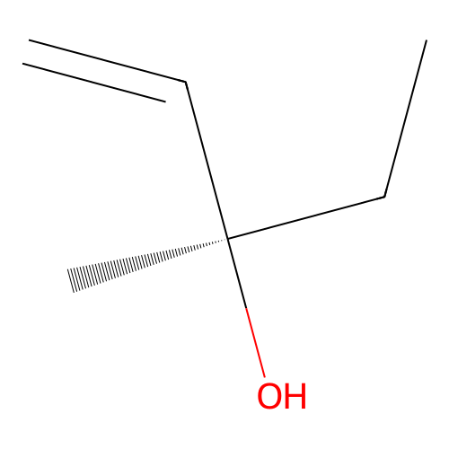 (3R)-3-Methyl-1-penten-3-ol structure