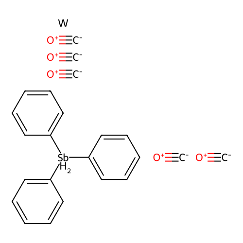 Carbon monoxide;triphenyl-lambda5-stibane;tungsten structure