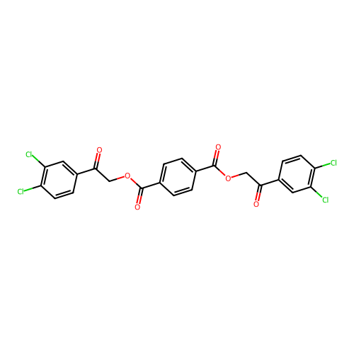 Bis[2-(3,4-dichlorophenyl)-2-oxoethyl] benzene-1,4-dicarboxylate structure