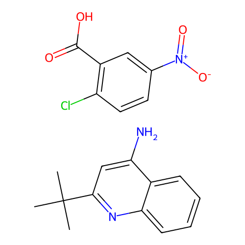 2-(Tert-butyl)quinolin-4-amine 2-chloro-5-nitrobenzoate structure