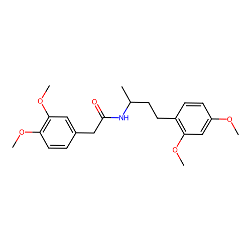 2-(3,4-dimethoxyphenyl)-N-[4-(2,4-dimethoxyphenyl)butan-2-yl]acetamide structure