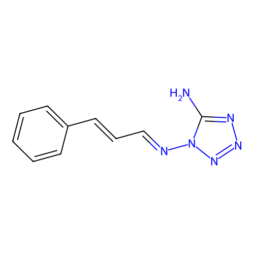 1-[(E)-[(E)-3-phenylprop-2-enylidene]amino]tetrazol-5-amine structure