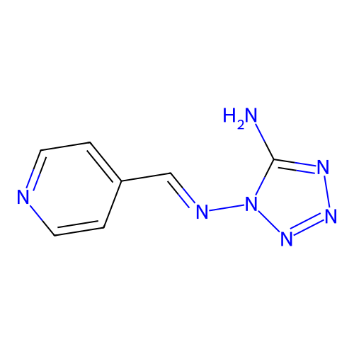 1-(Pyridin-4-ylmethylideneamino)tetrazol-5-amine structure