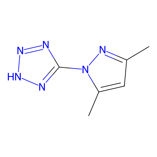 5-(3,5-dimethyl-1H-pyrazol-1-yl)-1H-tetrazole structure
