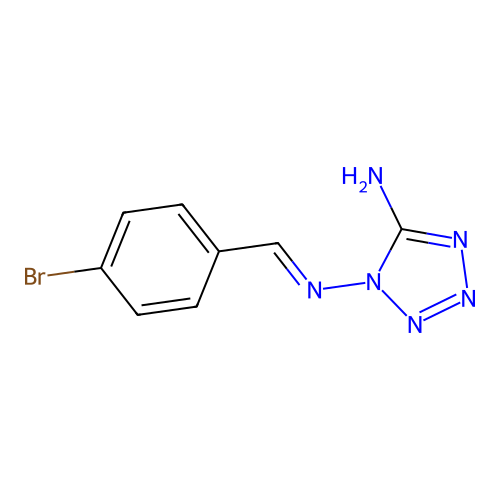 N*1*-(4-Bromo-benzylidene)-tetrazole-1,5-diamine structure