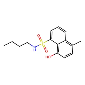 N-Butyl-8-hydroxy-5-methylnaphthalene-1-sulphonamide structure