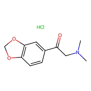 Ethanone, 1-(1,3-benzodioxol-5-yl)-2-(dimethylamino)-, hydrochloride structure