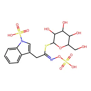 (N-Sulfoindol-3-yl)methylglucosinolate structure