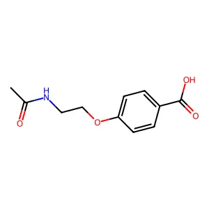 4-[2-(Acetylamino)ethoxy]benzoic acid structure