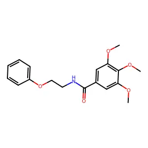 3,4,5-trimethoxy-N-(2-phenoxyethyl)benzamide structure