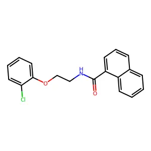 N-[2-(2-chlorophenoxy)ethyl]naphthalene-1-carboxamide structure