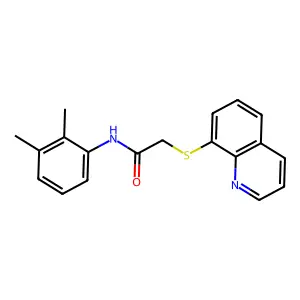 N-(2,3-dimethylphenyl)-2-quinolin-8-ylsulfanylacetamide structure