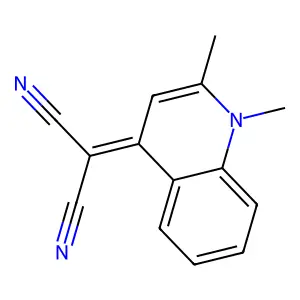 2-(1,2-二甲基喹啉-4-基亚基)丙二腈 structure