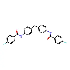 4-fluoro-N-[4-[[4-[(4-fluorobenzoyl)amino]phenyl]methyl]phenyl]benzamide structure
