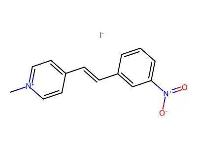 1-Methyl-4-(3-nitrostyryl)pyridinium iodide structure