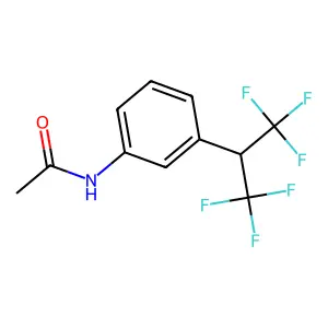 N-(3-(1,1,1,3,3,3-hexafluoropropan-2-yl)phenyl)acetamide structure
