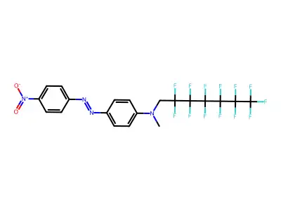 Benzenamine, N-methyl-4-[2-(4-nitrophenyl)diazenyl]-N-(2,2,3,3,4,4,5,5,6,6,7,7,7-tridecafluoroheptyl)- structure