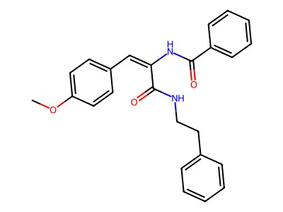 N-(2-(4-Methoxy-phenyl)-1-phenethylcarbamoyl-vinyl)-benzamide structure