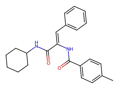 (2Z)-N-cyclohexyl-2-[(4-methylphenyl)formamido]-3-phenylprop-2-enamide structure