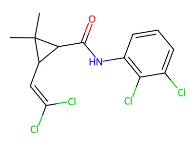 N-(2,3-dichlorophenyl)-3-(2,2-dichlorovinyl)-2,2-dimethylcyclopropanecarboxamide structure
