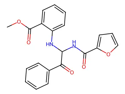 Methyl 2-({1-[(furan-2-yl)formamido]-2-oxo-2-phenylethyl}amino)benzoate structure