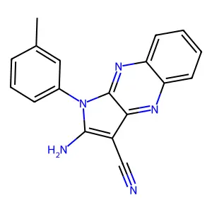 2-Amino-1-(3-methylphenyl)pyrrolo[3,2-b]quinoxaline-3-carbonitrile structure