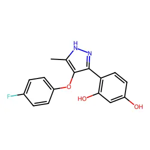 4-(4-(4-Fluorophenoxy)-5-methyl-1H-pyrazol-3-YL)-1,3-benzenediol structure